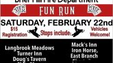 Brier Hill Fire Dept Fun Run & Cornhole Tournamen, February 22